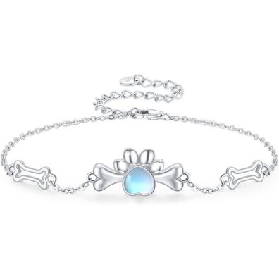 Trishula 925 Sterling Silber Tier Armband (Katze/Schildkröte/Hundepfote)