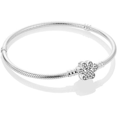 Symretie 925 Sterling Silber Schlangen Gliederarmband mit Kugelverschluss
