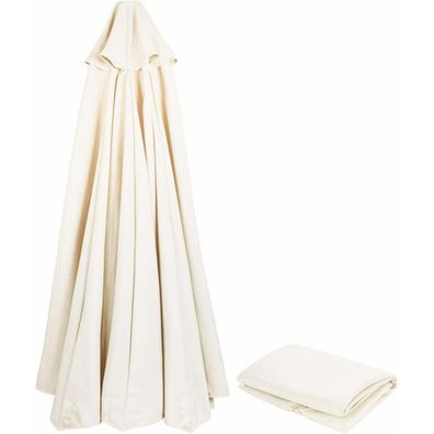 Nafgqiy Sonnenschirm Ersatzbezug 230cm 8 Streben Beige UV Schutz 80 Windfest