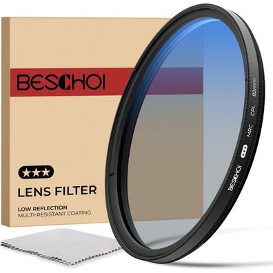 Beschoi 49mm CPL Filter - Zirkularer Polarisationsfilter mit 30-Fach Vergütung