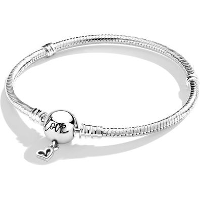 Symretie Schlangen Gliederarmband mit Kugelverschluss, 925 Sterling Silber
