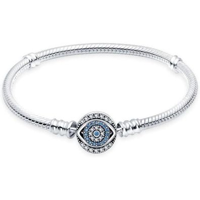 Symretie Schlangen Gliederarmband mit Kugelverschluss, 925 Sterling Silber