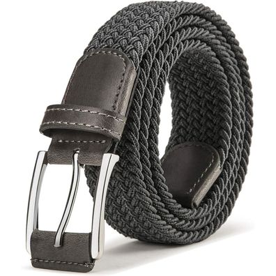 Bulliant Herren Flechtgürtel Stretch Stretchgürtel Geflochten Stoffgürtel
