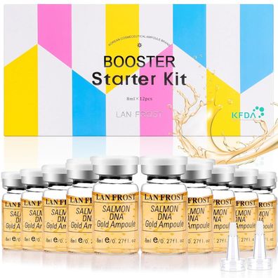 Tresson BB Facial Glow Starter Kit Serum mit Hyaluronsäure & Lachs-DNA, 12x8ml