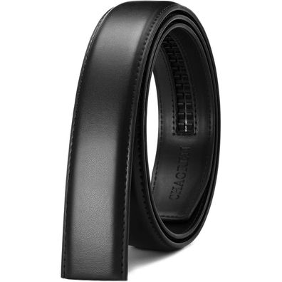 Chaoren Herren Ledergürtel Automatik - 35mm, Schwarz, Taille 90-100cm