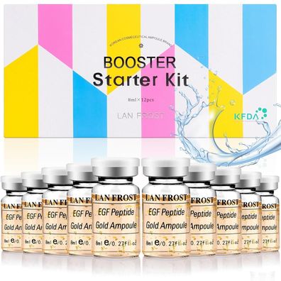 Tresson BB Facial Glow Starter Kit | Hyaluronsäure & EGF Peptide Gold Ampullen
