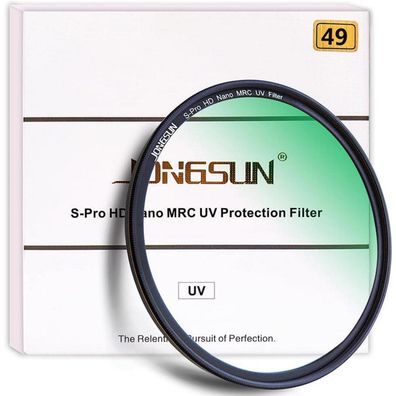 Jongsun S-Pro HD Nano MRC UV Filter 49mm mit Mehrlagenbeschichtung und B270 Glas