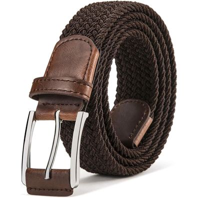 Bulliant Flechtgürtel Herren Stretchgürtel, Stoffgürtel Elastisch, Golfgürtel