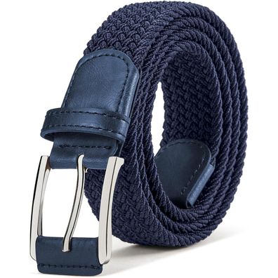 Bulliant Herren Flecht Stretchgürtel, Stoffgürtel Elastisch, 35mm Breite, 100cm