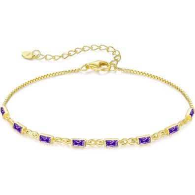 CDE Damen Armband 925 Sterling Silber 14k Vergoldet Zirkonia Infinity