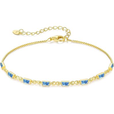 CDE Damen Armband 925 Sterling Silber 14k Vergoldet Zirkonia Infinity