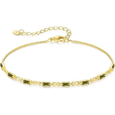 CDE Damen Armband 925 Sterling Silber 14k Vergoldet Zirkonia Infinity