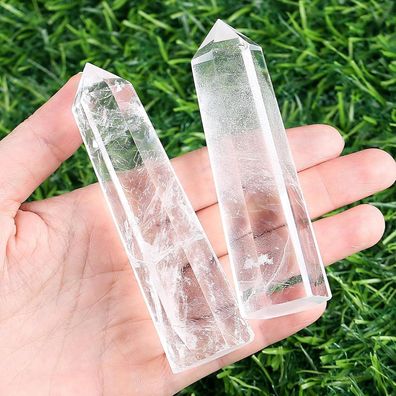 Xiannvxi Bergkristall Turm 4 Zoll Klarer Quarz Heilstein Stab Meditation