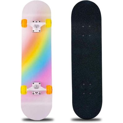 Clyctip Skateboard 31x8 Zoll, 8-lagiges Ahornholz, ABEC-11 Kugellager, 95A