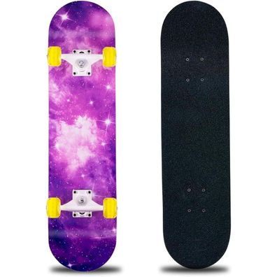 Clyctip Skateboard 31x8 Zoll, 8-lagiges Ahornholz, ABEC-11 Kugellager, 95A