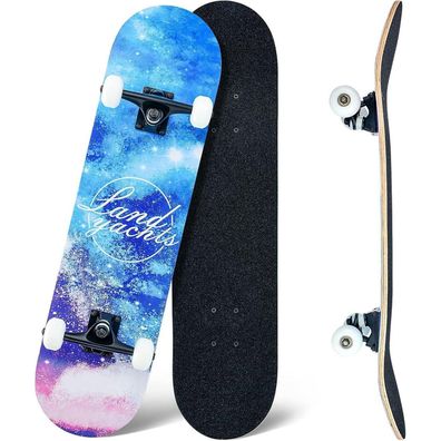 Clyctip Skateboard 31x8 Zoll, 8-lagiges Ahornholz, ABEC-11 Kugellager, 95A