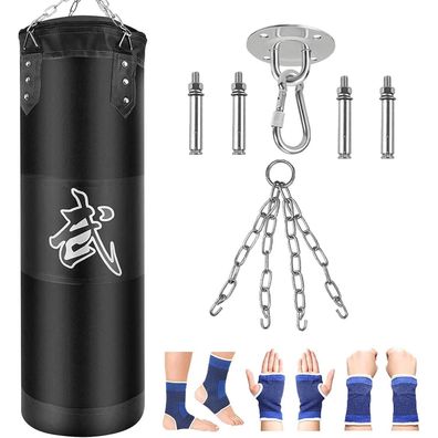 KEEPAA Boxsack Hängend Punching Bag MMA Muay Kickbox Kit mit Stahlkette