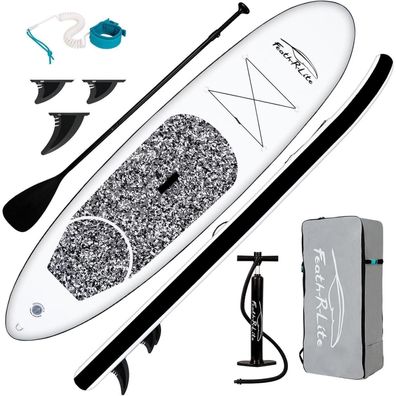 FunWater Aufblasbares SUP Board 10' Marmorstruktur Schwarz - Für 2 Personen