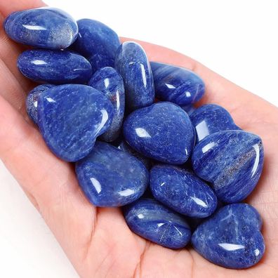 Xiannvxi 10er Set Lapislazuli Herz Heilkristalle - Polierte Glückssteine für