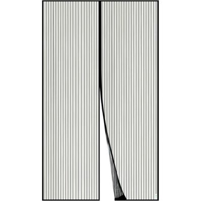 Apalus Fliegengitter Tür Magnet Insektenschutz 140x240cm Schwarz - Klebemontage