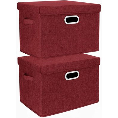 TYEERS Aufbewahrungsbox mit Deckel, Groß, Faltbar, Waschbar, 44x30x29 cm, 2