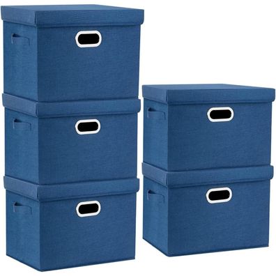 TYEERS Aufbewahrungsbox mit Deckel, Groß, Faltbar, Waschbar, Stoff, 44x30x29