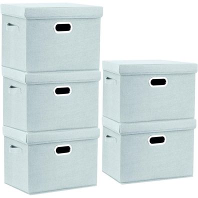 TYEERS Aufbewahrungsbox mit Deckel, Groß, Stoff, Faltbar, Waschbar, 44x30x29