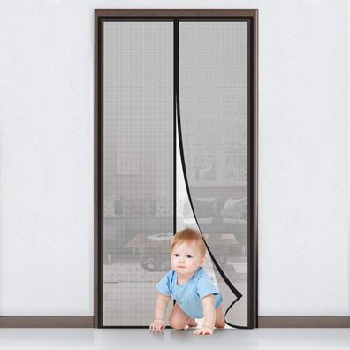 Mycarbon Magnet Fliegengitter für Türen, 90x210cm, Klemmmontage ohne Bohren
