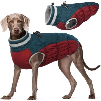 Kuoser Wintermantel für große Hunde - Winddichte, wasserdichte Hundejacke mit