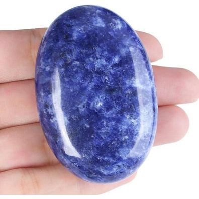 Xiannvxi Blauer Sodalith Edelstein Sorgenstein Schmuckstein polierter Tasche Stein