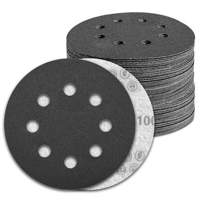Kongming 100 Stück 125mm Klett-Schleifpapier 8 Loch Körnung 1000 für