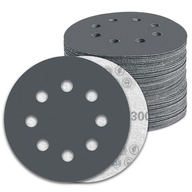 Kongming 100 Stück 125mm Klett-Schleifpapier 8 Loch Körnung 3000 für