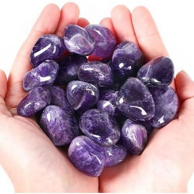 Xiannvxi Amethyst Kristalle Edelsteine Groß (100G) - Natürliche Trommelsteine