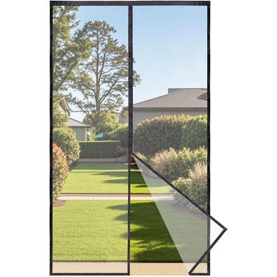 Apalus Prime Fliegengitter Tür für Balkon/Terrasse, 140x240cm, Schwarz - Starke
