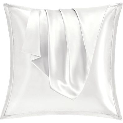 Vielit 2er Set Satin Kissenbezug 60x60 cm mit Reißverschluss - Weich und