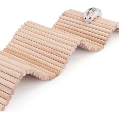 Niteangel Holz Kletterleiter Hängebrücke für Kleintiere (groß)