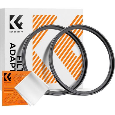 K&F Concept 2 Stück Step Up Ring Filter-Adapterring 49-52mm