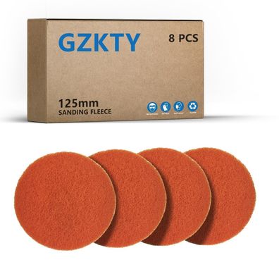 GZKTY 8 Stück Schleifvliese 125 mm Klett, P600-700 Körnung für