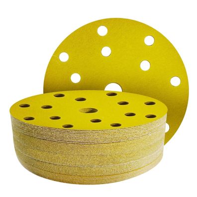 GZKTY Schleifpapier 150mm Klett, 50 Stück, 15 Loch, Körnung 220, für