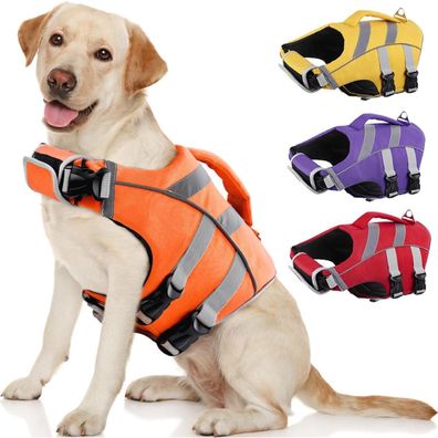 Kuoser Schwimmweste für Hunde - Hohe Sichtbarkeit, Auftrieb und Sicherheit für