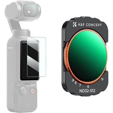K&F Concept Magnetischer Variabler ND Filter ND32-ND512 für DJI Osmo Pocket 3