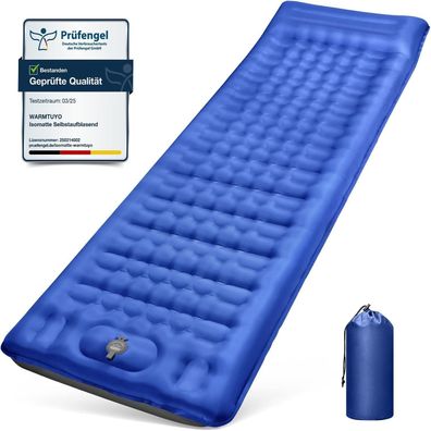 Warmtuyo Isomatte Camping Selbstaufblasend, 12CM Verdickt, Wasserdicht, mit