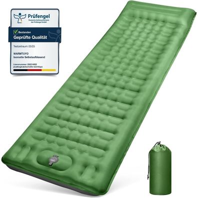 Warmtuyo Isomatte Camping Selbstaufblasend, 12cm Verdickt, Wasserdicht, mit