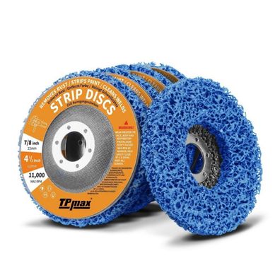 TPmax Abisolierscheiben für Rost- und Farbentfernung, 11,4 cm, 5 Stück (blau)
