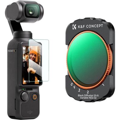 K&F Concept Magnetischer ND2-ND32 & Black-Mist 1/4 Filter für DJI Osmo Pocket 3