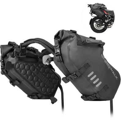 Rhinowalk Motorrad Satteltasche 18L Wasserdicht Motor Seitentasche Gepäcktasche