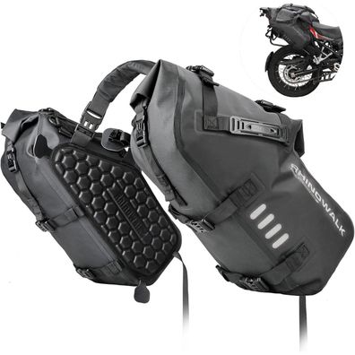 Rhinowalk Motorrad Satteltasche 28L Wasserdicht Seitentasche Gepäcktasche