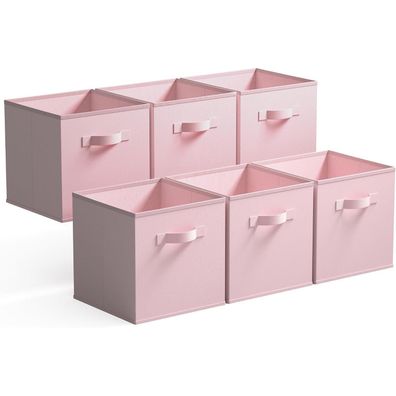 GRANNY SAYS Aufbewahrungswürfel aus Stoff, 6er Set, Rosa, 26,7 x 26,7 x 28 cm