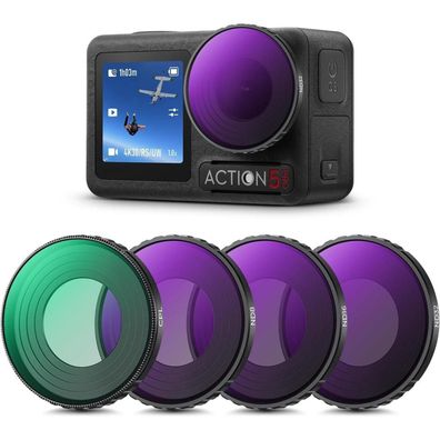 K&F Concept ND Filterset 4er Pack CPL, ND8, ND16, ND32 für DJI Osmo Action 5