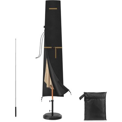 Vansheim Sonnenschirm Abdeckhaube 200x30/40cm, wasserdicht und winddicht für Ø